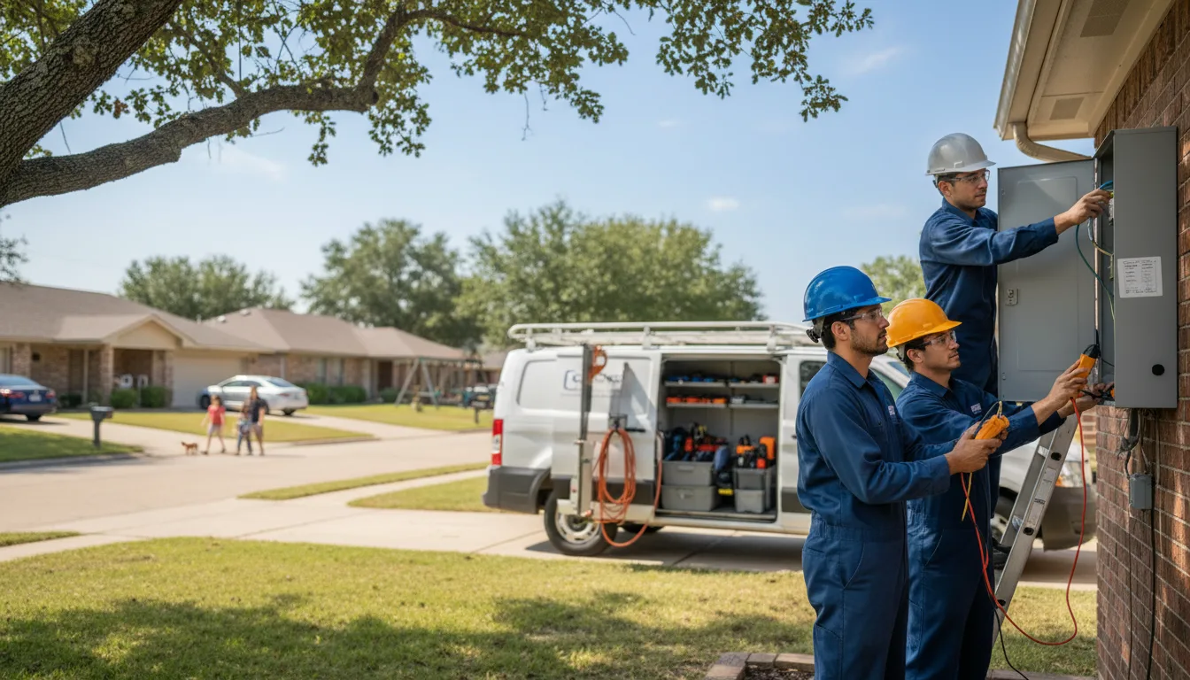 Certified electrician providing emergency electrical services in Meadow, TX